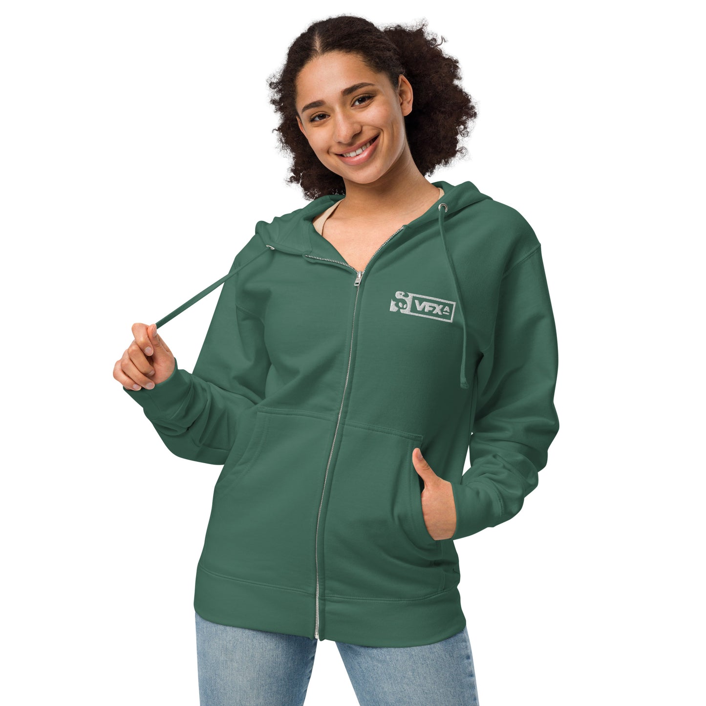 Unisex fleece zip up hoodie: Noti
