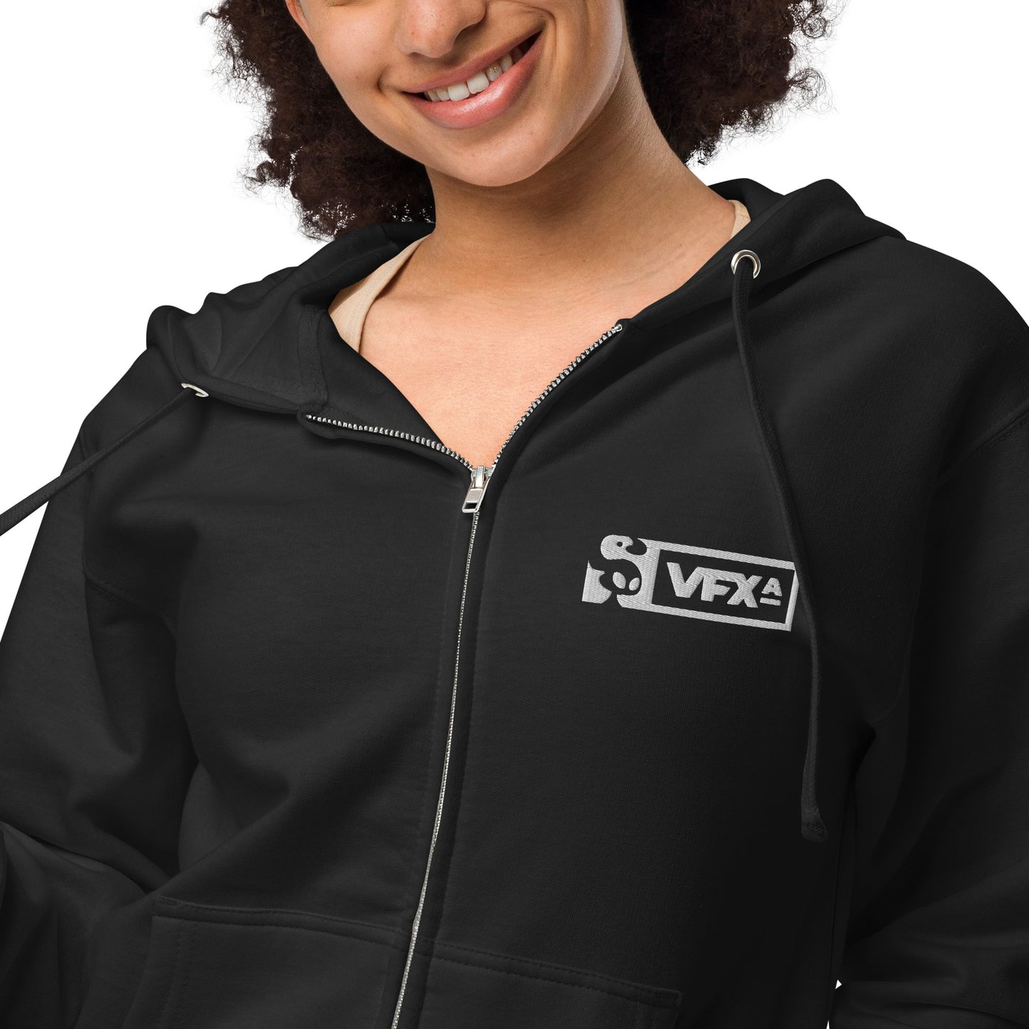 Unisex fleece zip up hoodie: Aquanna