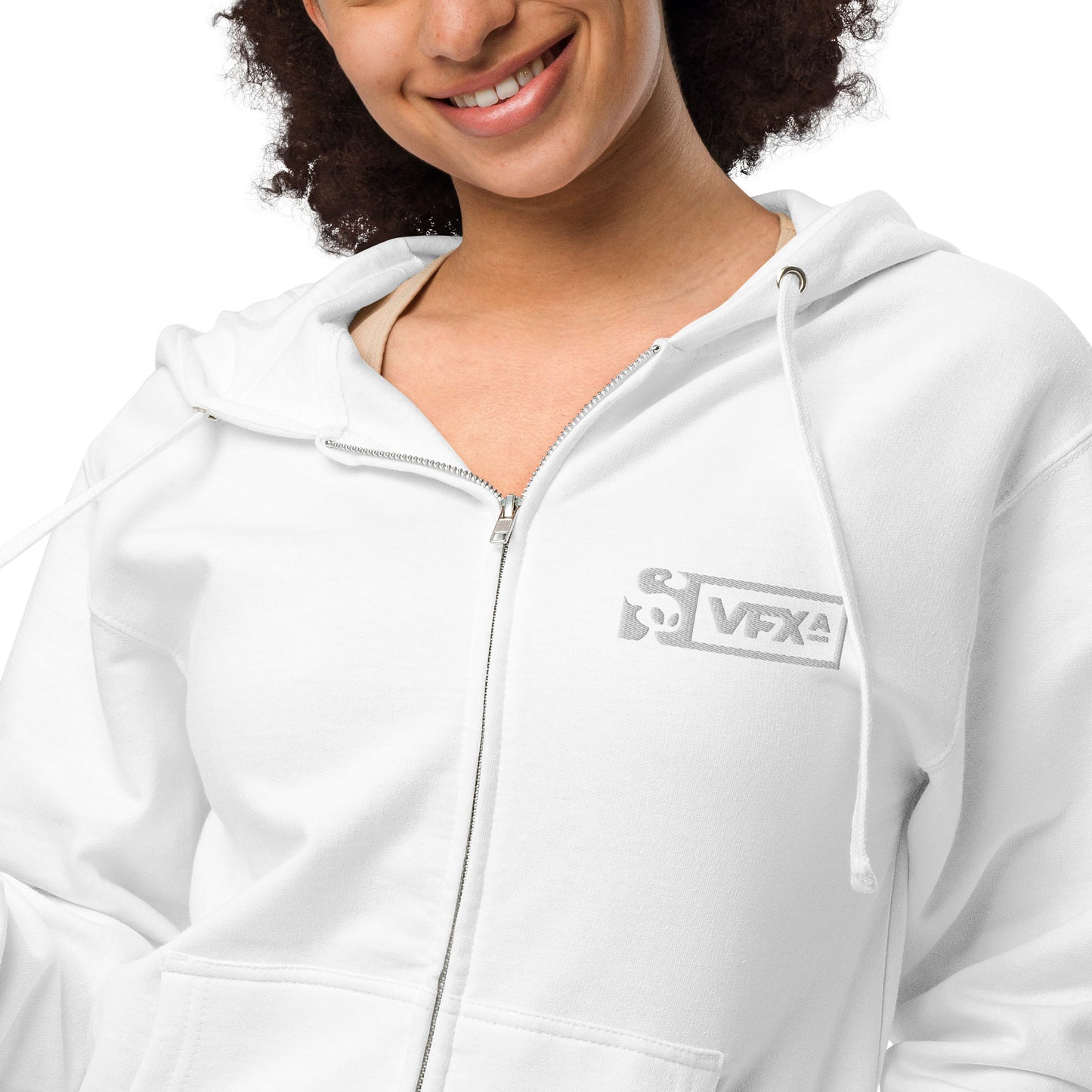 Unisex fleece zip up hoodie: Blue Blast