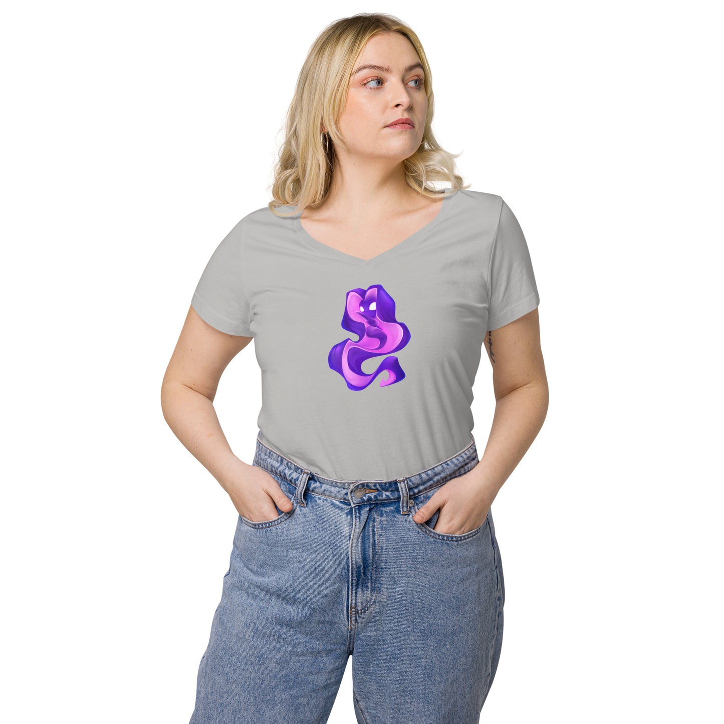 Women’s fitted v-neck t-shirt: Cozma