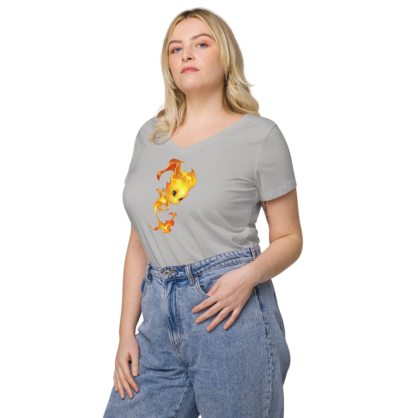 Women’s fitted v-neck t-shirt: Sparker